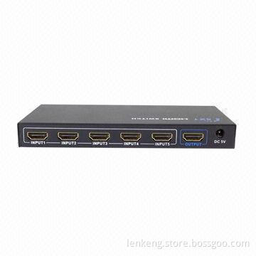 3D 5-way HDMI® Switches with RC Controller